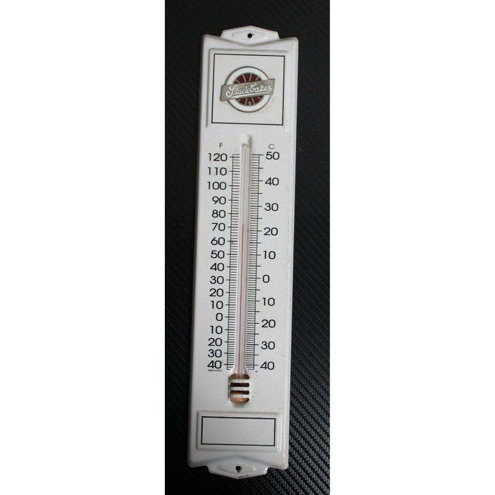 Vintage Rare Metal Studebaker Thermometer